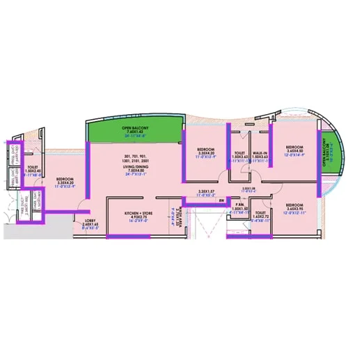 Ember Crest Wakad 4 BHK Floor Plan Image